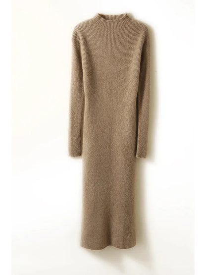 Merino Wool Knitted Sweater Dress