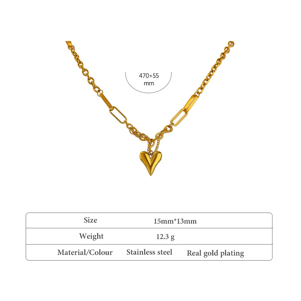 Gold Geometric Pendant Necklace