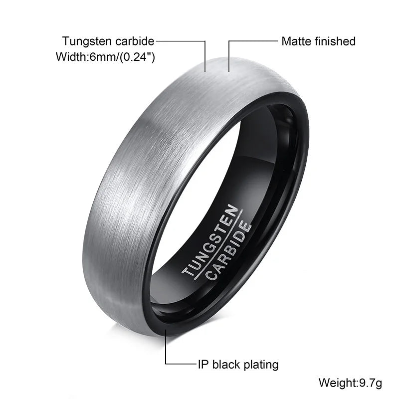 Vnox Tungsten Carbide Ring