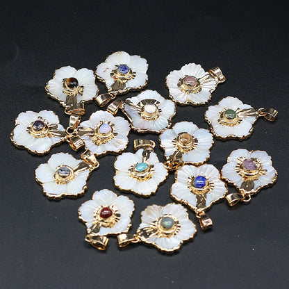 Natural Shell Flower Pendant