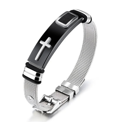 Men’s Cross Mesh Bracelet