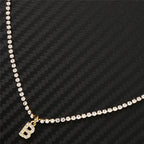 Crystal Letter Initial Necklace