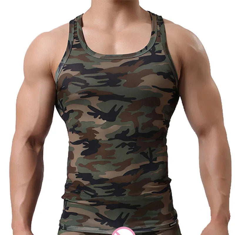 Camouflage Singlet Bodybuilding Vest