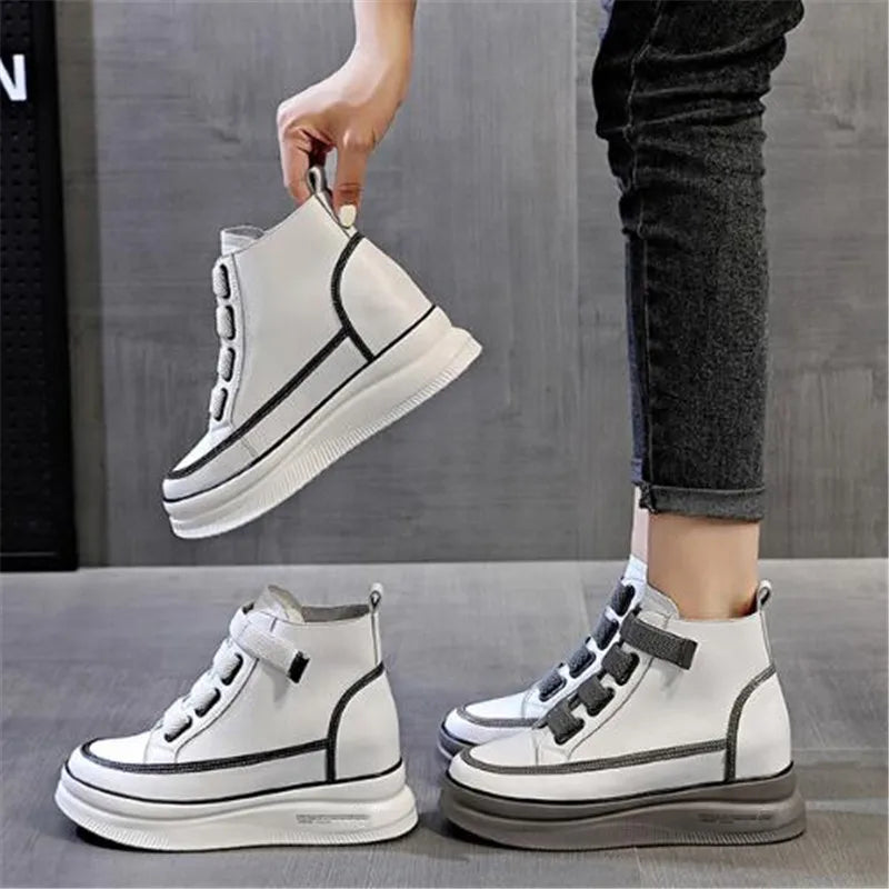 Platform Leather Sneakers