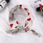 Animal Print Satin Square Scarf