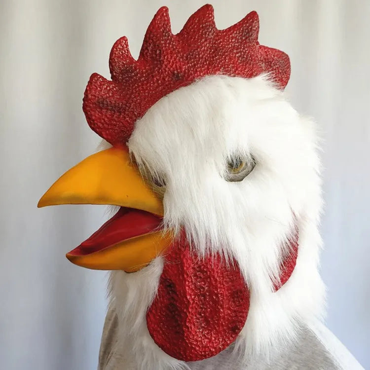 Realistic Rooster Head Mask
