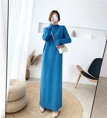 Extra Long Knit Sweater Dress