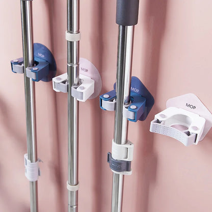Wall-Mounted Mop Organizer