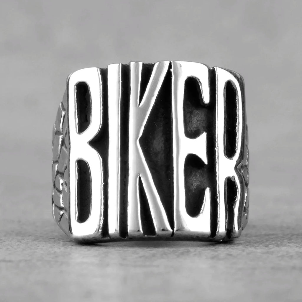 Motorcycle Biker Letter Ring