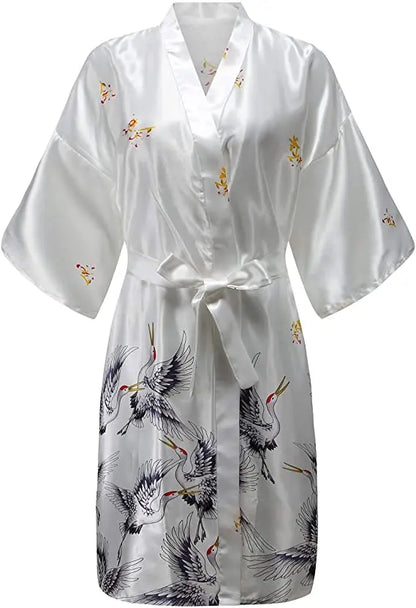 Silk Short Satin Bathrobe