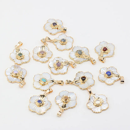 Natural Shell Flower Pendant