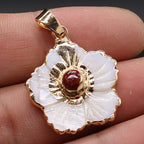 Natural Shell Flower Pendant