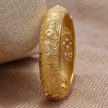 Gold Plated Bridal Bangle Bracelet
