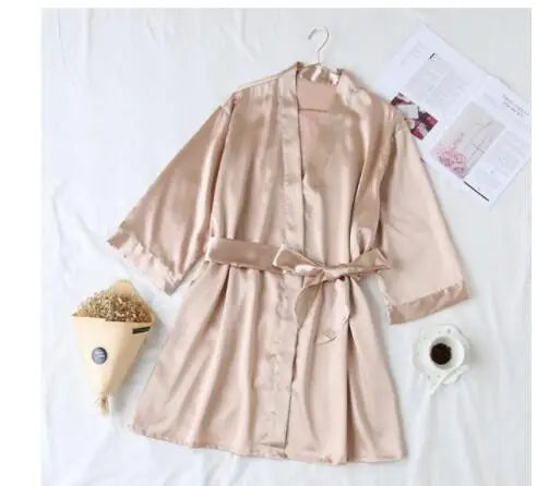 Women’s Satin Nightgown Robe