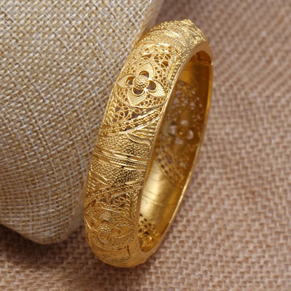 Gold Plated Bridal Bangle Bracelet