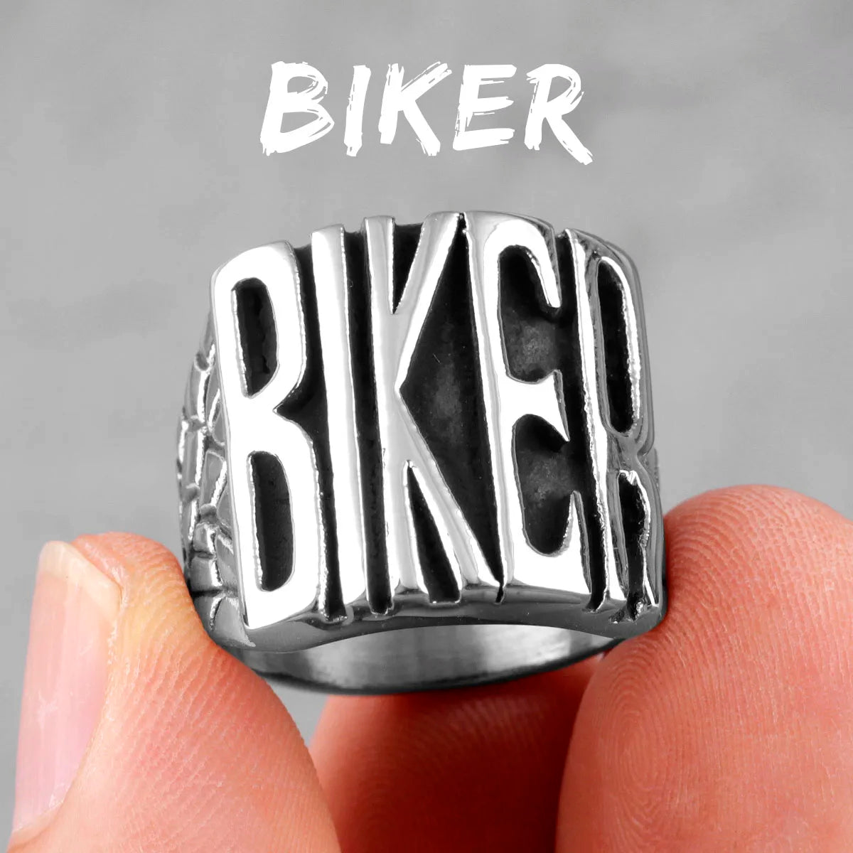 Motorcycle Biker Letter Ring