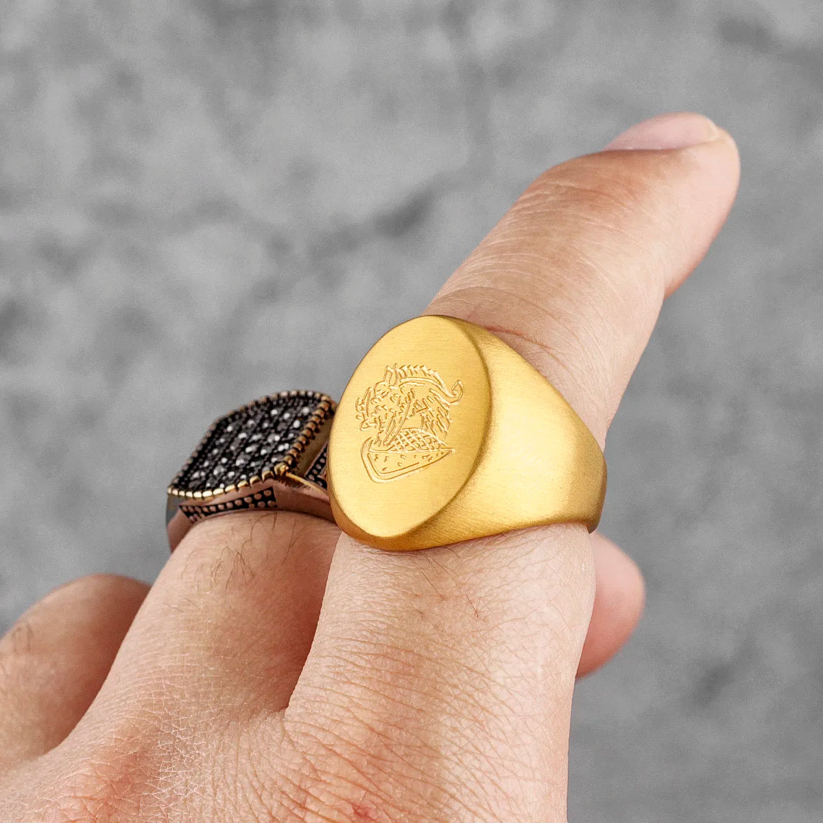 Punk Biker Steel Ring