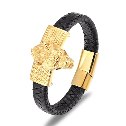 Punk Ride Leather Bracelet