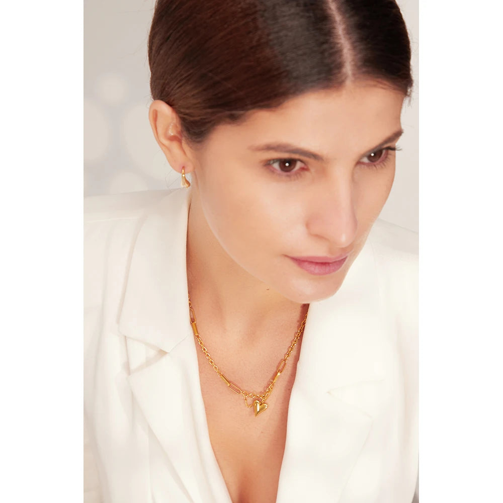 Gold Geometric Pendant Necklace