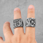 Motorcycle Biker Letter Ring