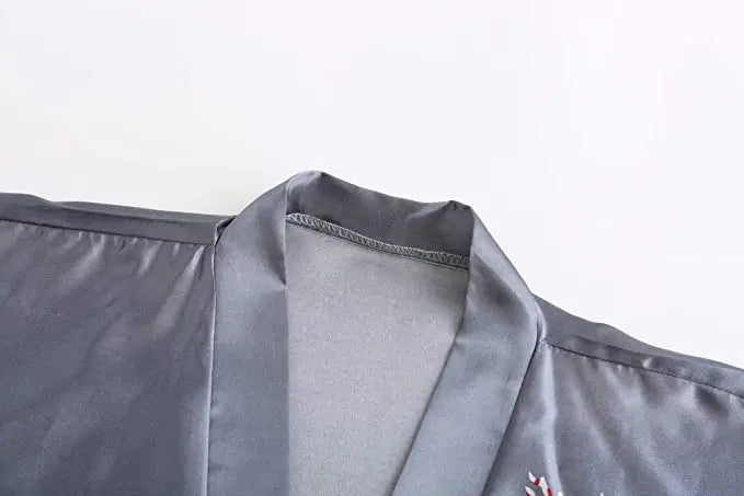 Silk Short Satin Bathrobe