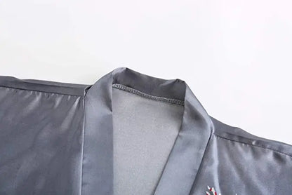 Silk Short Satin Bathrobe