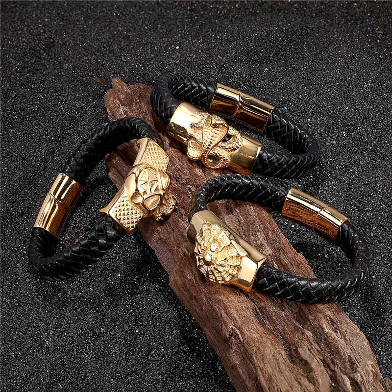 Punk Ride Leather Bracelet