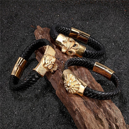 Punk Ride Leather Bracelet