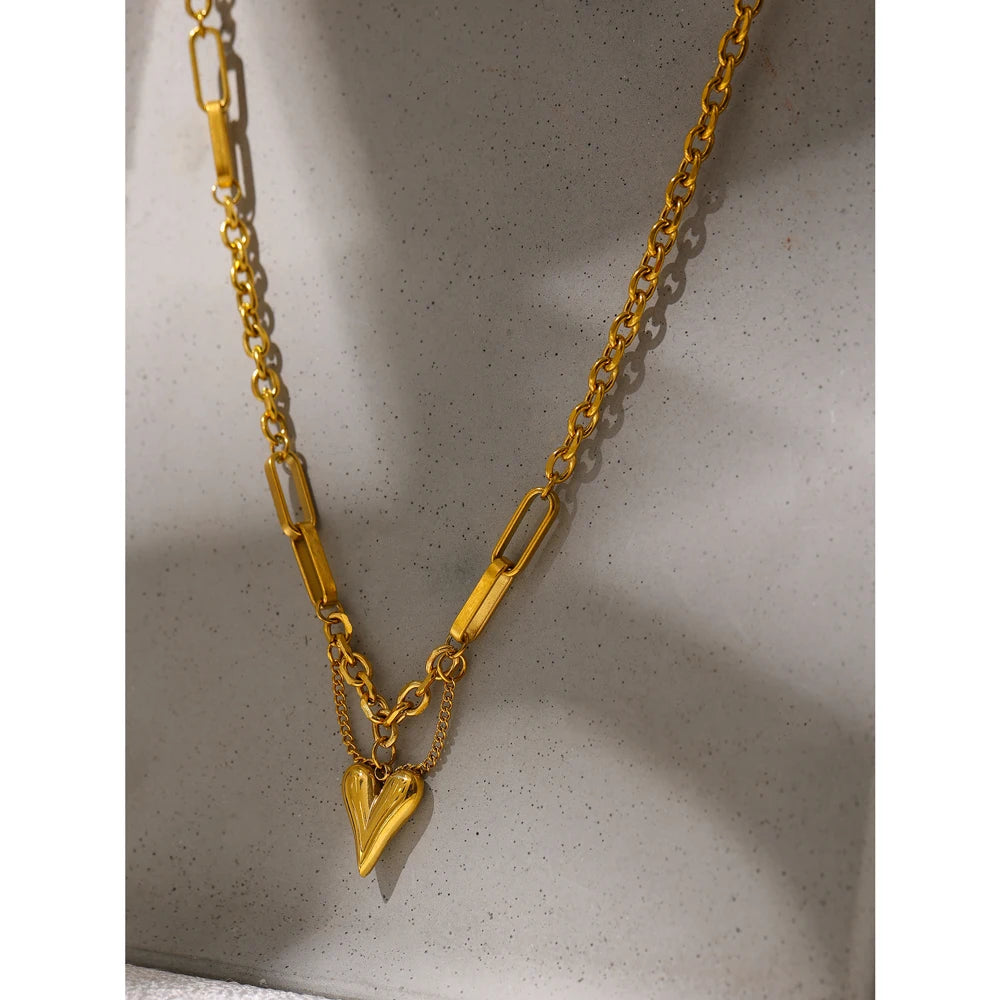 Gold Geometric Pendant Necklace
