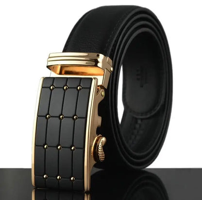Genuine leather automatic belt