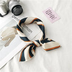 Animal Print Satin Square Scarf