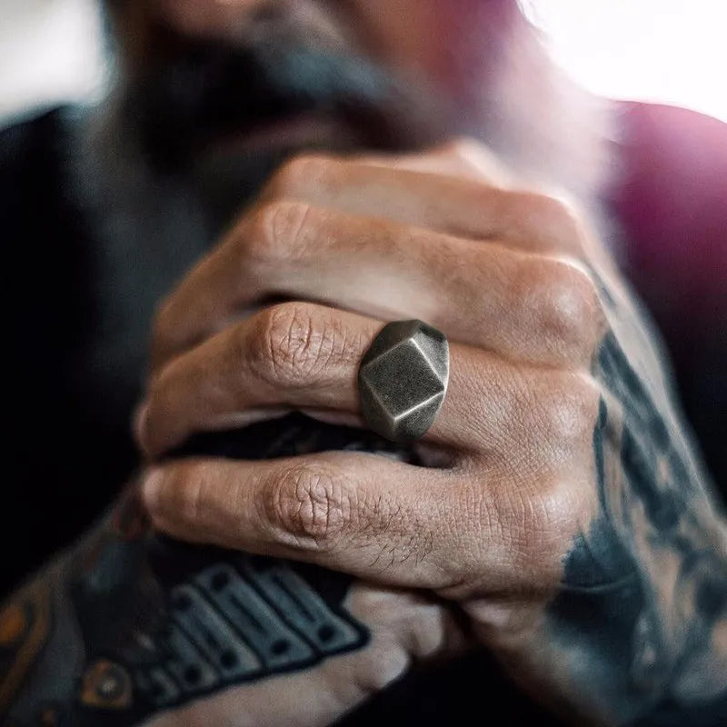 Mprainbow Square Signet Ring