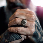 Mprainbow Square Signet Ring