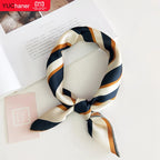 Animal Print Satin Square Scarf