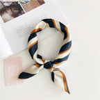 Animal Print Satin Square Scarf
