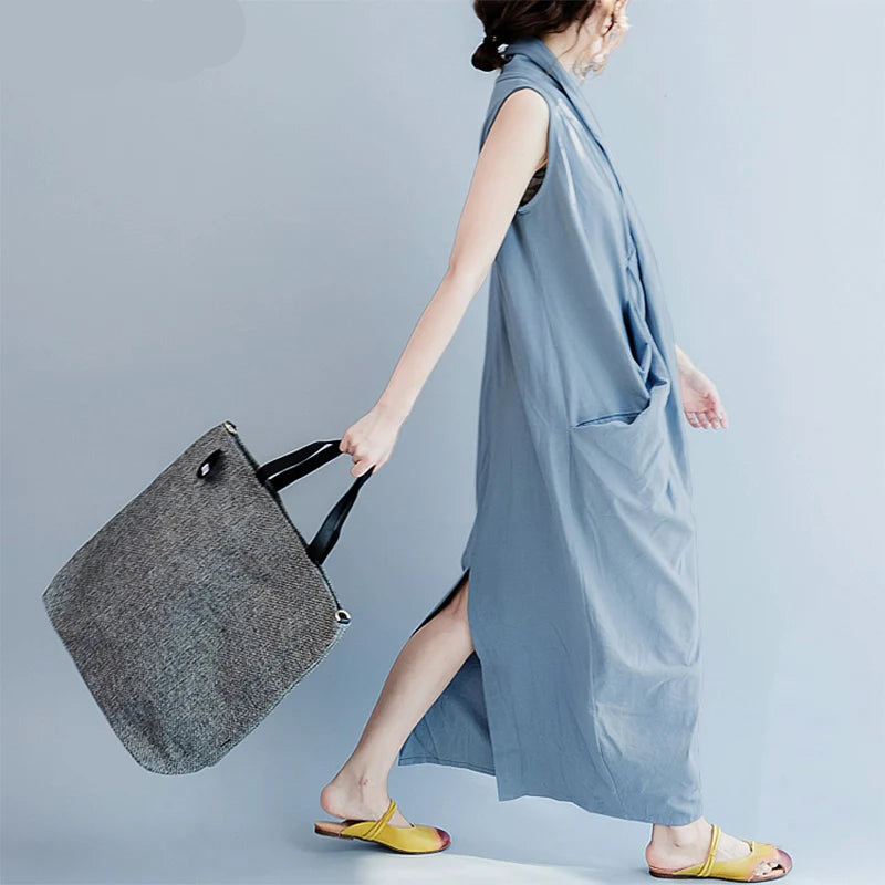 Oversize Asymmetrical Maxi Dress
