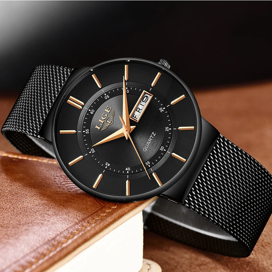LIGE Ultra-Thin Steel Quartz Watch