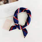 Animal Print Satin Square Scarf