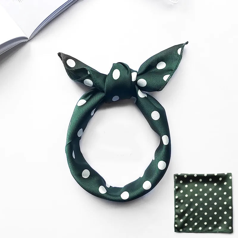 Animal Print Satin Square Scarf