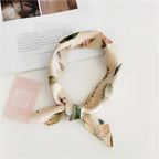 Animal Print Satin Square Scarf
