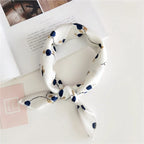 Animal Print Satin Square Scarf