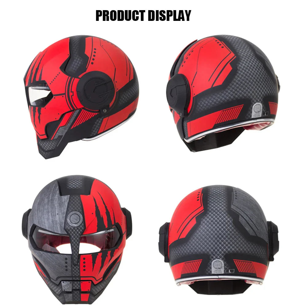 HEROBIKER Vintage Full Face Motorcycle Helmet