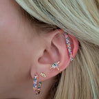 Crystal Geometric Clip Earrings