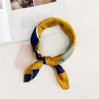Animal Print Satin Square Scarf