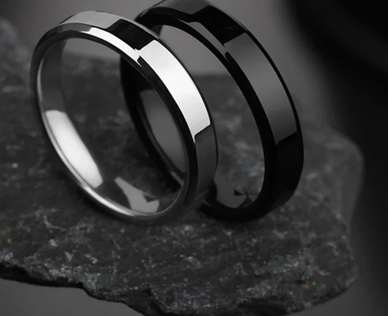 Stylish Black Band Rings