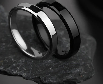 Stylish Black Band Rings