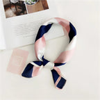 Animal Print Satin Square Scarf