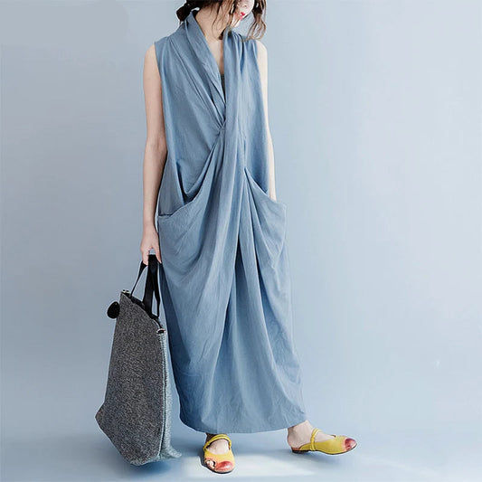 Oversize Asymmetrical Maxi Dress
