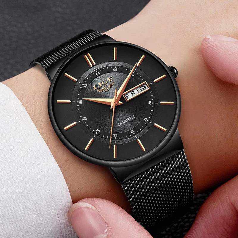 LIGE Ultra-Thin Steel Quartz Watch