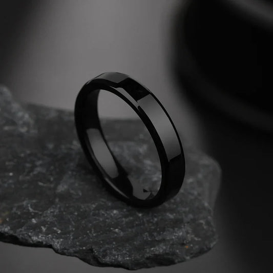 Stylish Black Band Rings